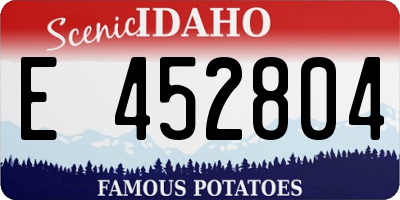 ID license plate E452804
