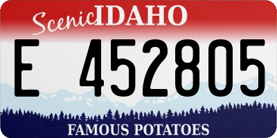 ID license plate E452805