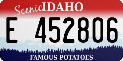 ID license plate E452806