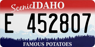 ID license plate E452807