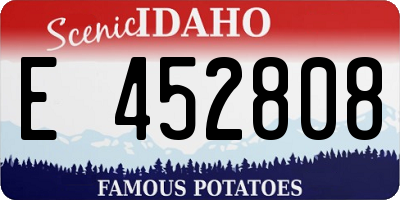 ID license plate E452808
