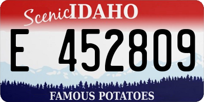 ID license plate E452809