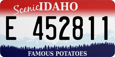 ID license plate E452811