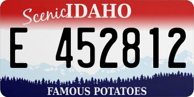 ID license plate E452812