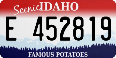 ID license plate E452819