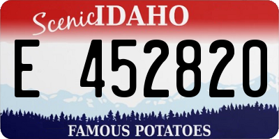 ID license plate E452820