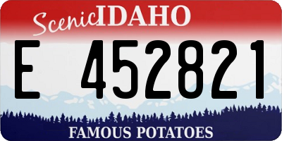 ID license plate E452821