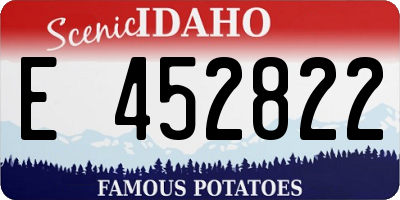 ID license plate E452822