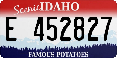 ID license plate E452827