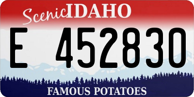 ID license plate E452830