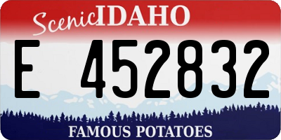 ID license plate E452832