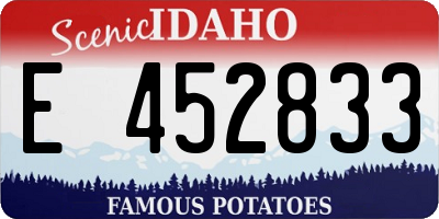 ID license plate E452833