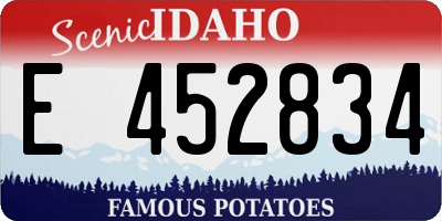 ID license plate E452834