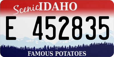 ID license plate E452835
