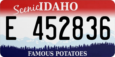 ID license plate E452836