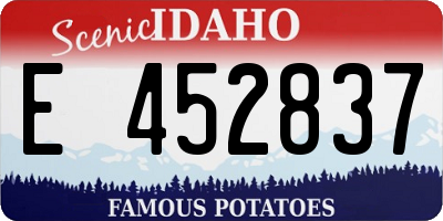 ID license plate E452837