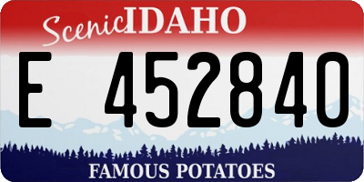 ID license plate E452840