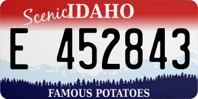 ID license plate E452843