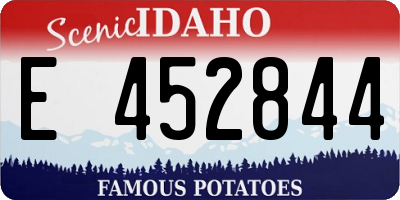 ID license plate E452844