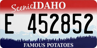 ID license plate E452852