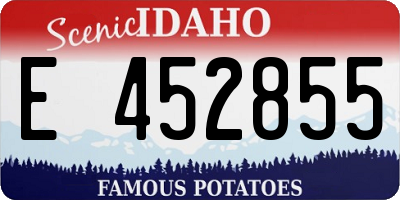 ID license plate E452855
