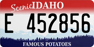 ID license plate E452856