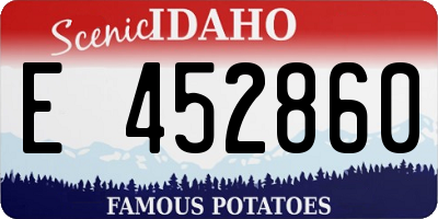 ID license plate E452860