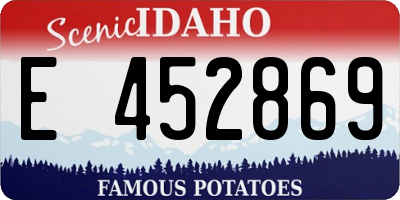 ID license plate E452869
