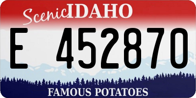 ID license plate E452870