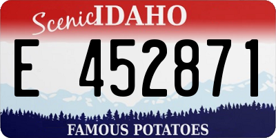 ID license plate E452871