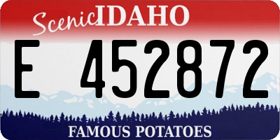 ID license plate E452872