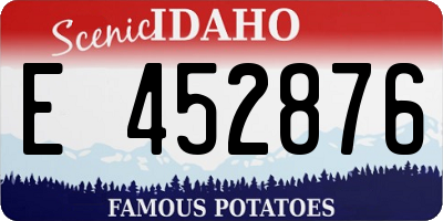 ID license plate E452876