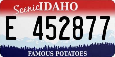 ID license plate E452877