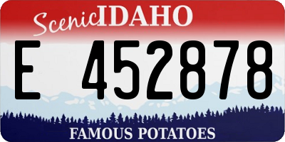 ID license plate E452878