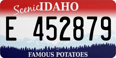 ID license plate E452879