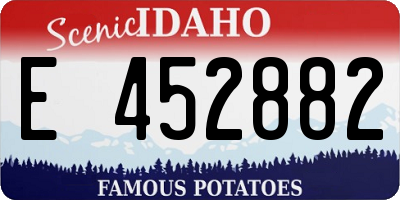 ID license plate E452882