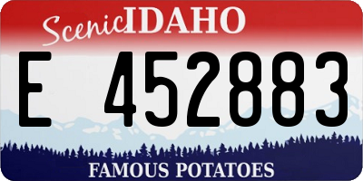 ID license plate E452883