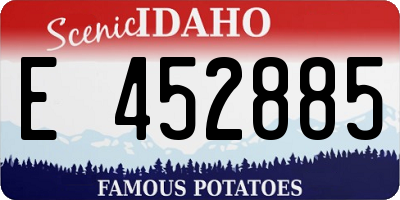 ID license plate E452885