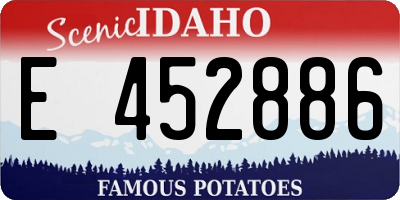 ID license plate E452886