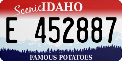 ID license plate E452887