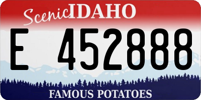 ID license plate E452888