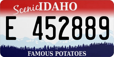 ID license plate E452889