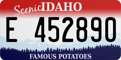 ID license plate E452890