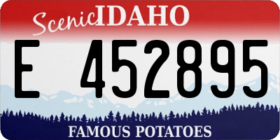 ID license plate E452895