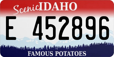 ID license plate E452896