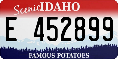 ID license plate E452899