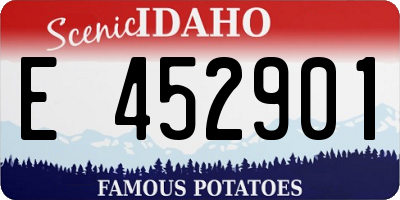 ID license plate E452901
