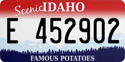 ID license plate E452902