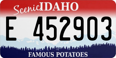 ID license plate E452903