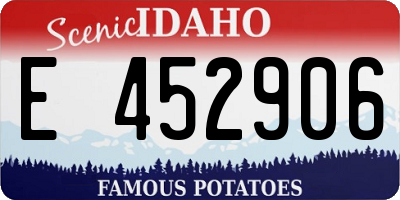 ID license plate E452906
